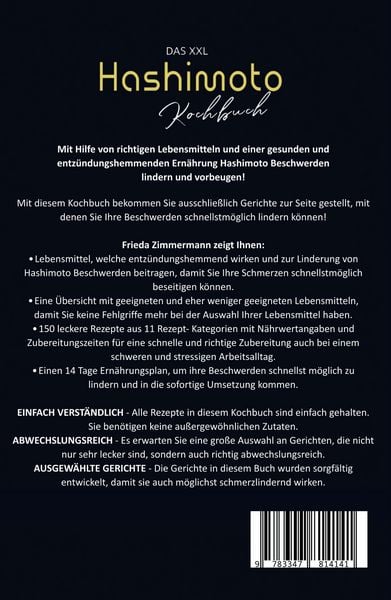 Produktbild: Das XXL Hashimoto Kochbuch! Inklusive 14 Tage Ern&auml;hrungsplan und Ern&auml;hrungsratgeber. 1. Auflage