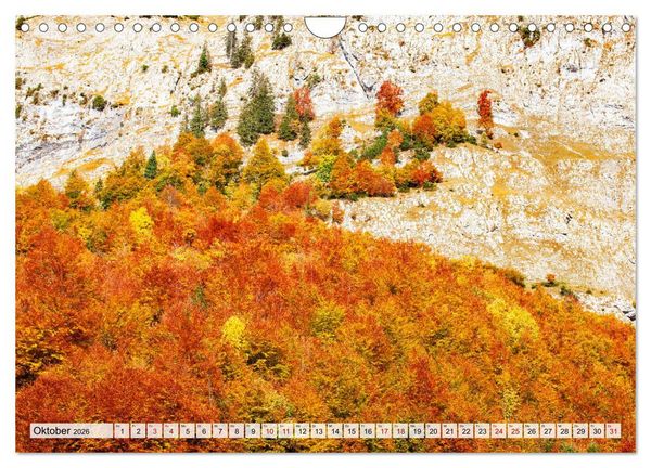 Produktbild: Herbstflammen im Karwendel- und Wettersteingebirge (Wandkalender 2026 DIN A4 quer), CALVENDO Monatskalender