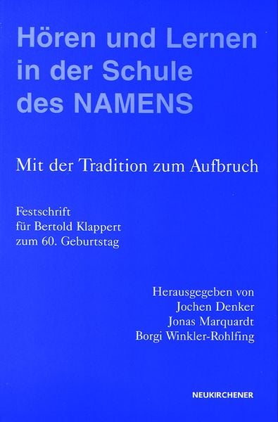 Produktbild: H&ouml;ren und Fragen in der Schule des NAMENS