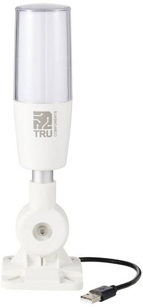 TRU COMPONENTS TC-ONN-M4T-USB Signalsäule mit Sirene LED Rot, Gelb, Grün, Blau, Weiß, Cyan, Magenta 1 St.