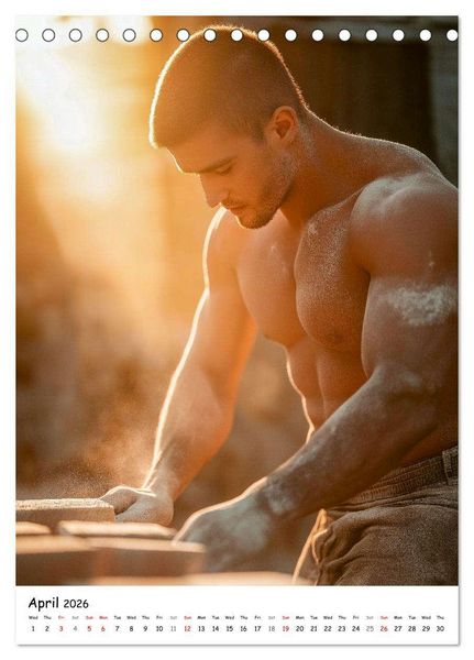 Produktbild: Hot Builders - Hard at Work (Desk Calendar 2026 DIN A5 portrait), CALVENDO 12 Month DeskCalendar