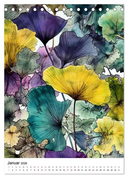 Produktbild: Ginkgo Biloba Sch&ouml;nheit (Tischkalender 2026 DIN A5 hoch), CALVENDO Monatskalender