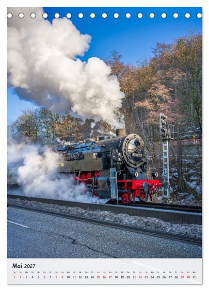 Produktbild: Mit der Dampflok durch den Harz (Tischkalender 2027 DIN A5 hoch), CALVENDO Monatskalender