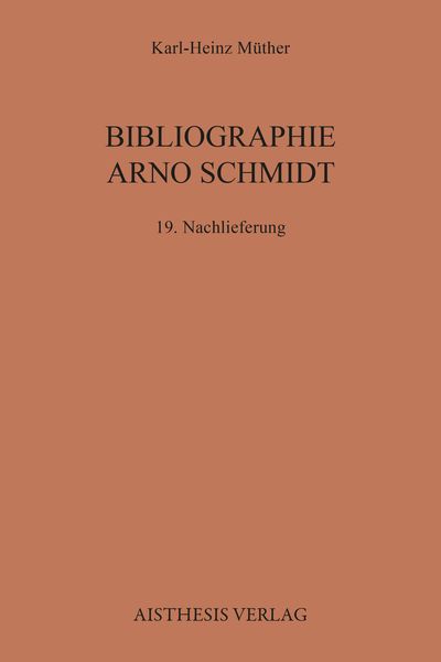 Produktbild: Bibliographie Arno Schmidt