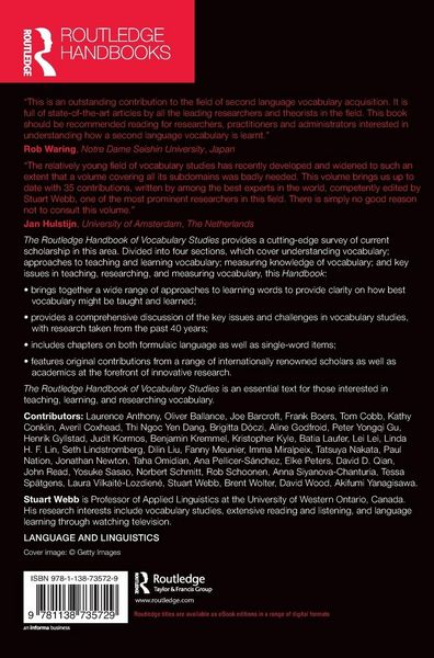 Produktbild: The Routledge Handbook of Vocabulary Studies