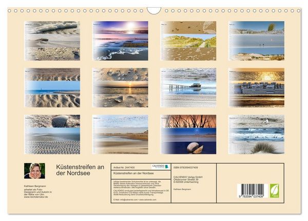 Produktbild: K&uuml;stenstreifen an der Nordsee (Wandkalender 2027 DIN A3 quer), CALVENDO Monatskalender