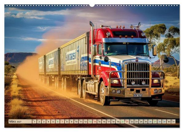 Produktbild: Road Train - LKW (Wandkalender 2027 DIN A2 quer), CALVENDO Monatskalender