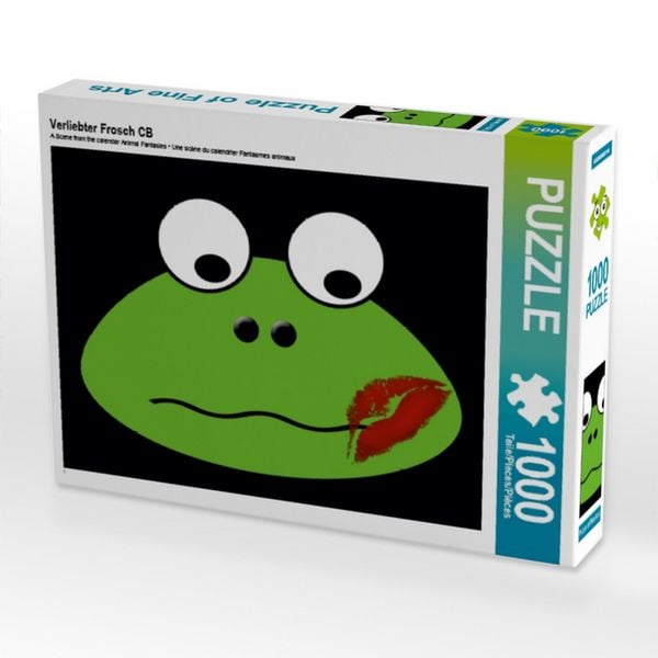 CALVENDO Puzzle Verliebter Frosch CB | 1000 Teile Lege-Größe 64x48cm Foto-Puzzle für glückliche Stunden