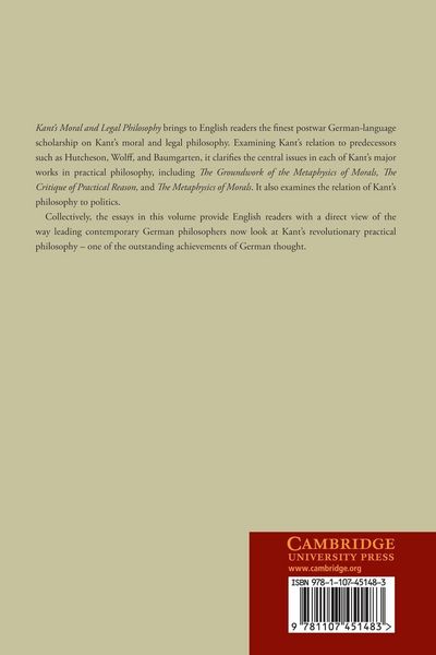 Produktbild: Kant's Moral and Legal Philosophy
