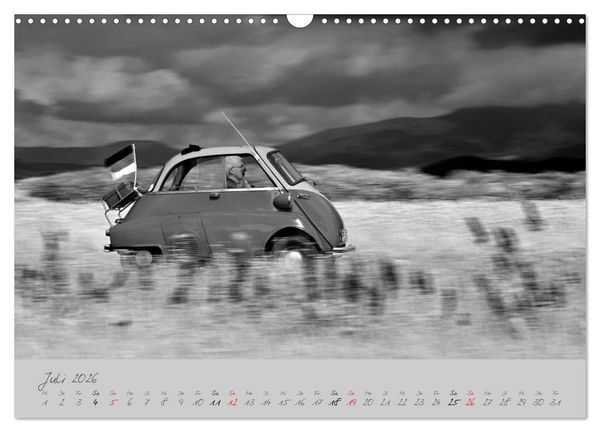 Produktbild: BMW Isetta 300 in schwarzwei&szlig; (Wandkalender 2026 DIN A3 quer), CALVENDO Monatskalender