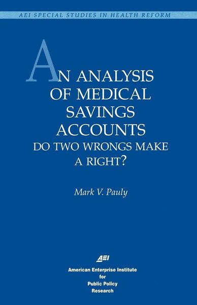 Produktbild: An Analysis of Medical Savings Accounts
