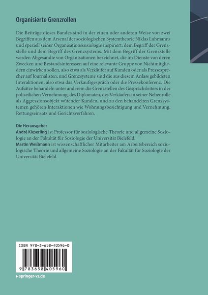 Produktbild: Organisierte Grenzrollen