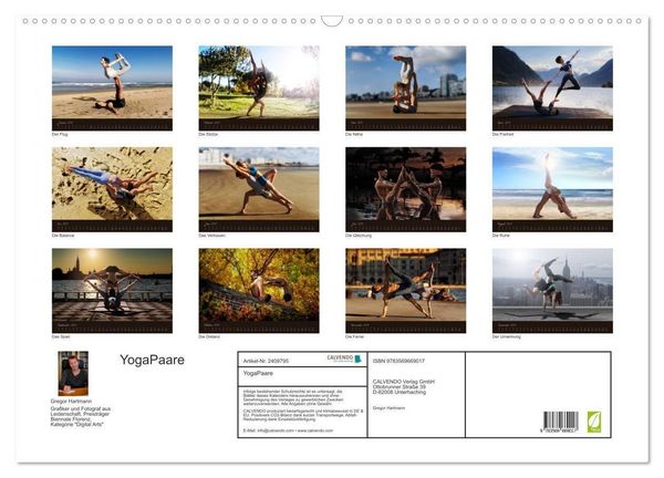 Produktbild: YogaPaare (Wandkalender 2027 DIN A2 quer), CALVENDO Monatskalender