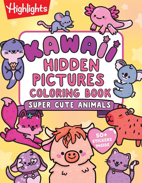Produktbild: Kawaii Hidden Pictures Coloring Book: Super Cute Animals