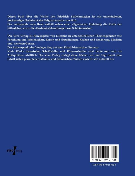 Produktbild: Schleiermachers Werke