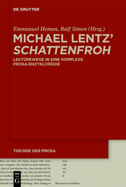 Produktbild: Michael Lentz' >Schattenfroh<