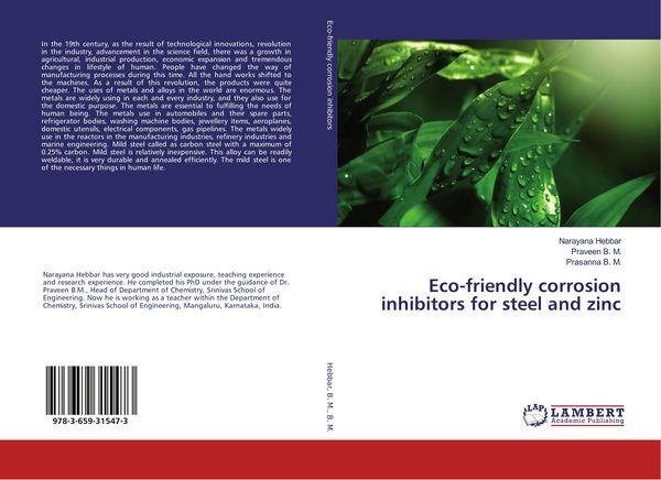 Produktbild: Eco-friendly corrosion inhibitors for steel and zinc