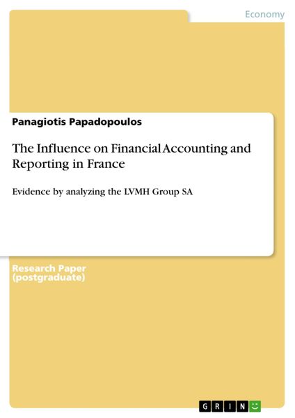Produktbild: The Influence on Financial Accounting and Reporting in France