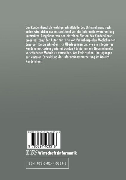 Produktbild: Informationsverarbeitung im Kundendienst
