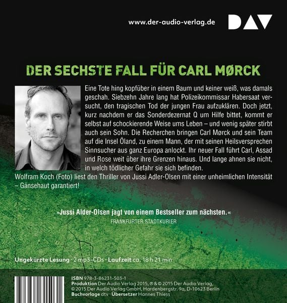 Produktbild: Verhei&szlig;ung / Carl M&oslash;rck  Sonderdezernat Q Bd. 6