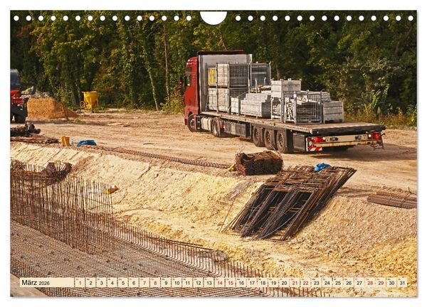 Produktbild: Auf der Gro&szlig;baustelle (Wandkalender 2026 DIN A4 quer), CALVENDO Monatskalender