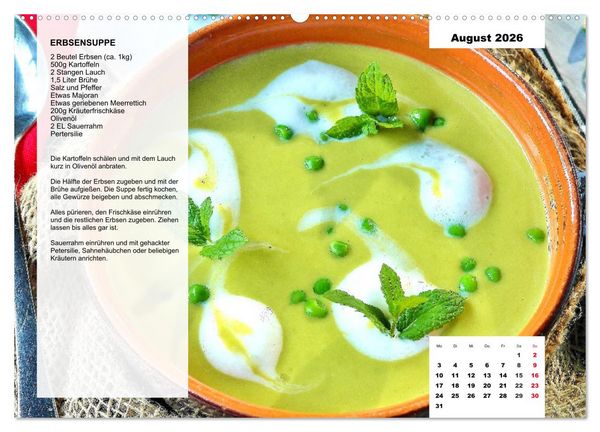 Produktbild: Aus der Suppenk&uuml;che. K&uuml;chenkalender mit tollen Rezepten (Wandkalender 2026 DIN A2 quer), CALVENDO Monatskalender
