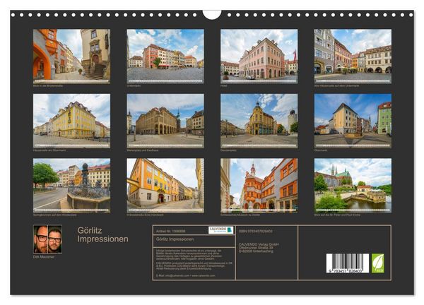 Produktbild: G&ouml;rlitz Impressionen (Wandkalender 2026 DIN A3 quer), CALVENDO Monatskalender