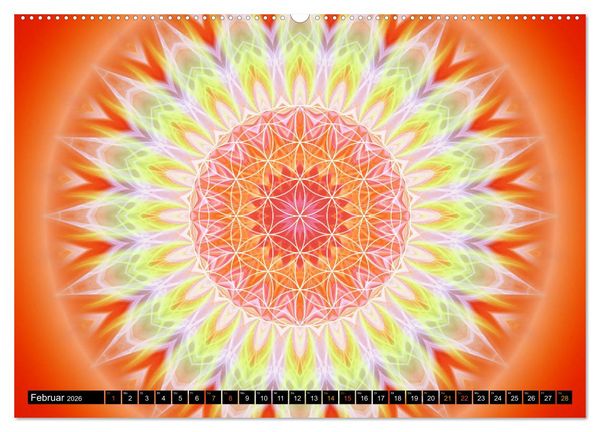 Produktbild: Energie - Mandalas in orange (Wandkalender 2026 DIN A2 quer), CALVENDO Monatskalender