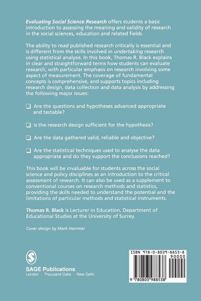 Produktbild: Evaluating Social Science Research