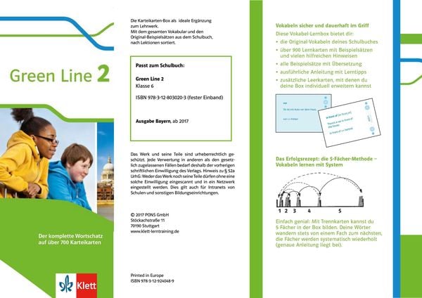 Produktbild: Green Line 2 Bayern Klasse 6 Vokabel-Lernbox zum Schulbuch
