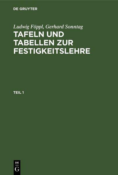 Produktbild: Tafeln und Tabellen zur Festigkeitslehre