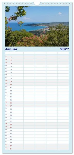 Produktbild: Familienplaner 2027 - Zakynthos - die liebenswerte Insel mit 5 Spalten (Wandkalender, 21 x 45 cm) CALVENDO