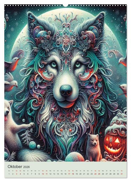 Produktbild: Tierische Fantasien (Wandkalender 2026 DIN A2 hoch), CALVENDO Monatskalender