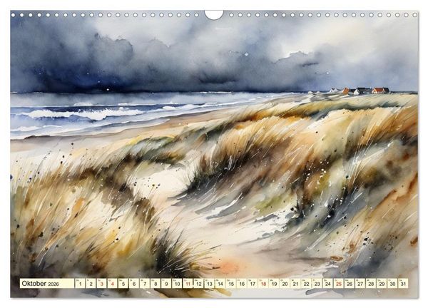 Produktbild: Norddeutsches Wattenmeer (Wandkalender 2026 DIN A3 quer), CALVENDO Monatskalender