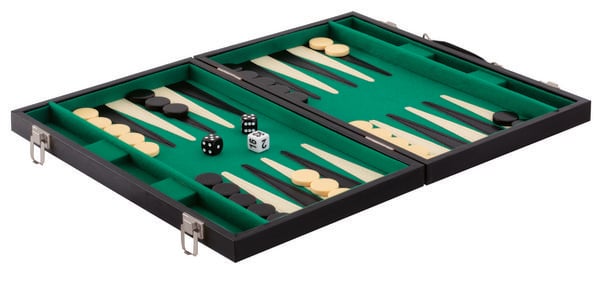 Produktbild: Classic Games Backgammon Kunstleder 47x37 cm