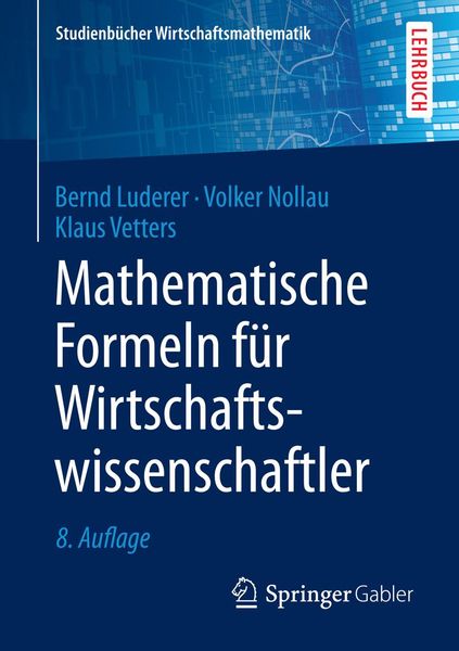 Produktbild: Mathematische Formeln f&uuml;r Wirtschaftswissenschaftler