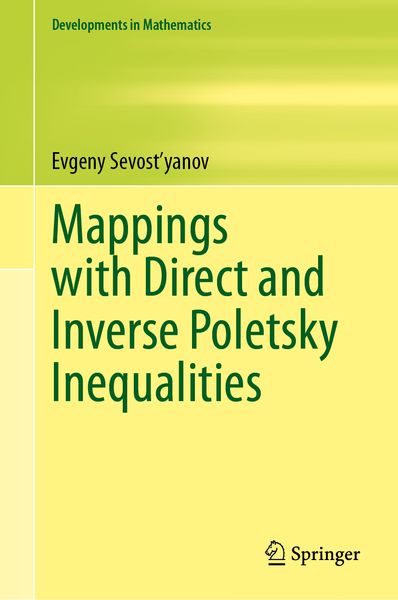 Produktbild: Mappings with Direct and Inverse Poletsky Inequalities