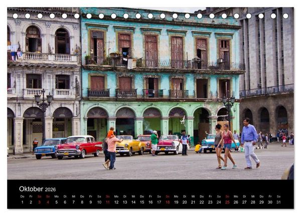 Produktbild: Kuba - Die Stra&szlig;en Havannas (Tischkalender 2026 DIN A5 quer), CALVENDO Monatskalender
