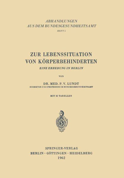 Produktbild: Zur Lebenssituation von K&ouml;rperbehinderten