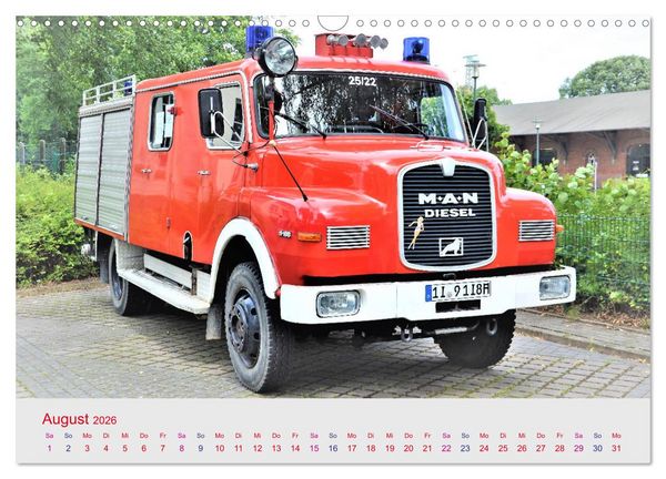 Produktbild: Oldtimer-FEUERWEHR (Wandkalender 2026 DIN A3 quer), CALVENDO Monatskalender