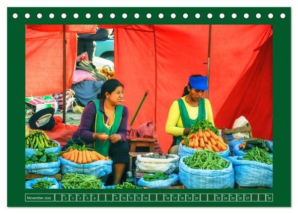 Produktbild: Bolivien - Marktimpressionen (Tischkalender 2026 DIN A5 quer), CALVENDO Monatskalender
