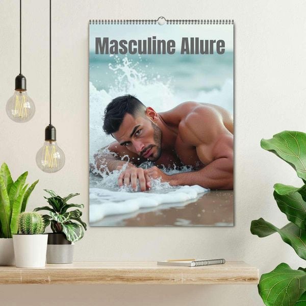 Produktbild: Masculine allure (Wall Calendar 2026 DIN A2 portrait), CALVENDO 12 Month Wall Calendar
