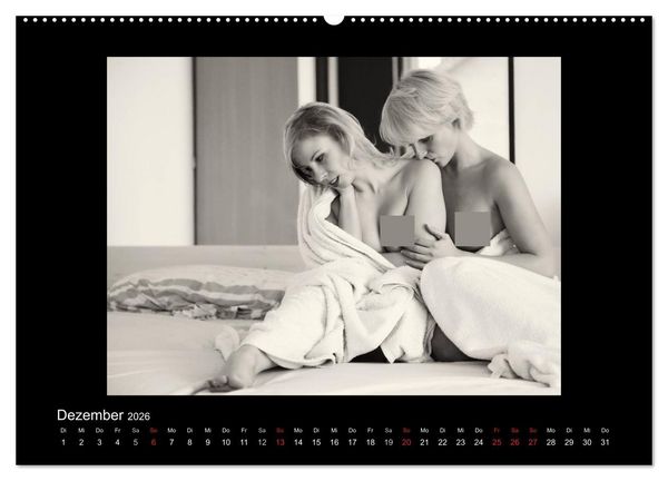 Produktbild: Sch&ouml;nheiten in schwarz-weiss (Wandkalender 2026 DIN A2 quer), CALVENDO Monatskalender