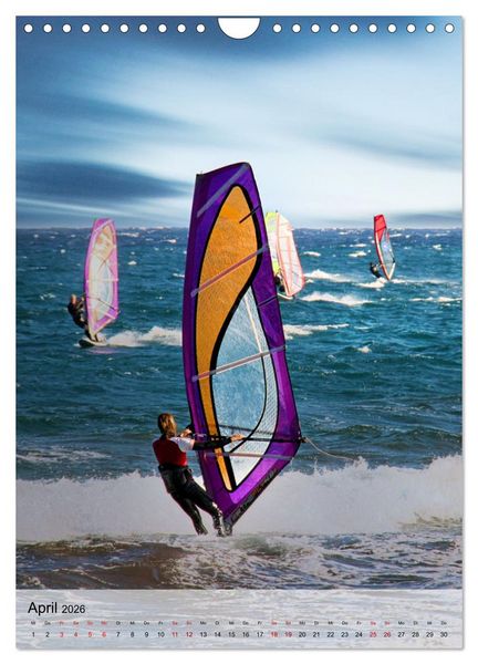 Produktbild: Windsurfen - Fun pur (Wandkalender 2026 DIN A4 hoch), CALVENDO Monatskalender