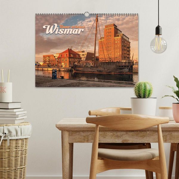 Produktbild: Unser sch&ouml;nes Wismar (Wandkalender 2026 DIN A3 quer), CALVENDO Monatskalender