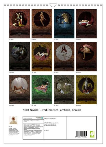 Produktbild: 1001 NACHT - verf&uuml;hrerisch, erotisch, sinnlich (Wandkalender 2026 DIN A3 hoch), CALVENDO Monatskalender