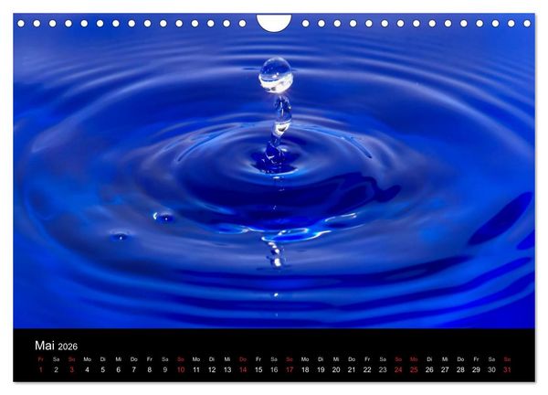 Produktbild: Wassertropfen (Wandkalender 2026 DIN A4 quer), CALVENDO Monatskalender