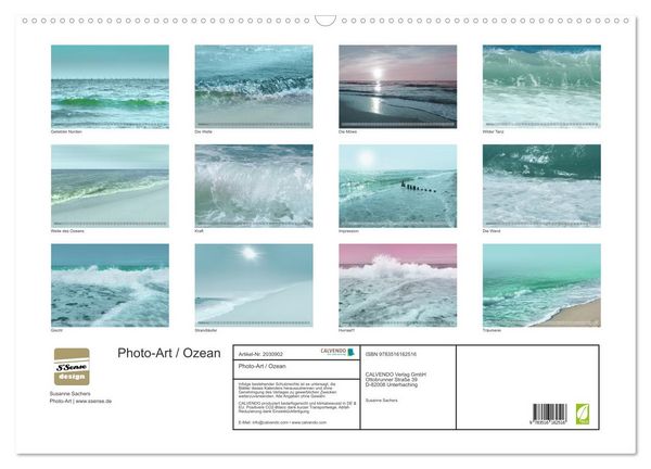 Produktbild: Photo-Art / Ozean (Wandkalender 2026 DIN A2 quer), CALVENDO Monatskalender