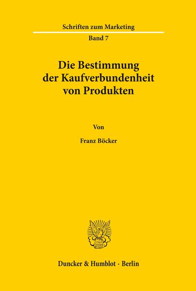 Die Bestimmung der Kaufverbundenheit von Produkten.