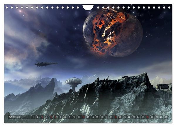 Produktbild: Planetare Traumwelten (Wandkalender 2026 DIN A4 quer), CALVENDO Monatskalender